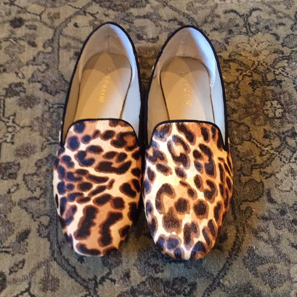 Cheetah print cow hair Hyde loafers